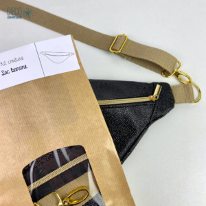 Kit sac banane - Simili cuir noir
